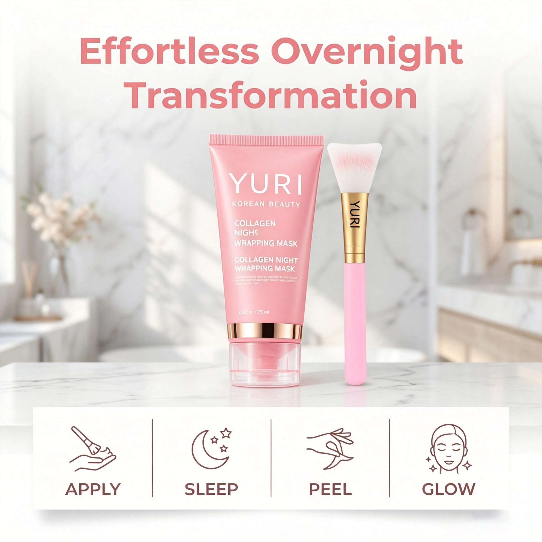 YURI Collagen Night Wrapping Mask - Overnight Peel-Off Sleeping Mask