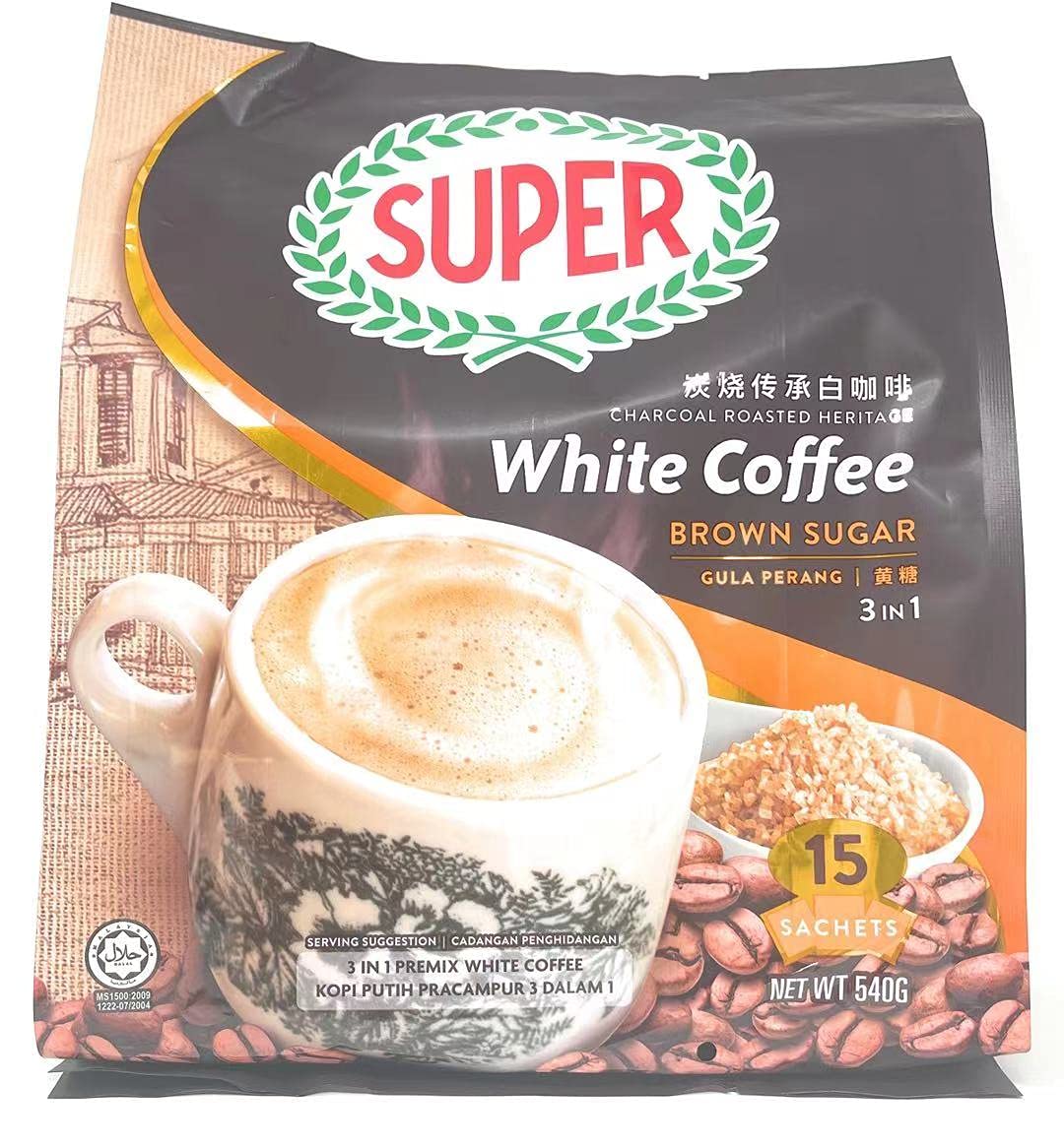 Super Best Instant Coffee Packets White Coffee Sticks Brown Sugar 3in1 15 Sachets
