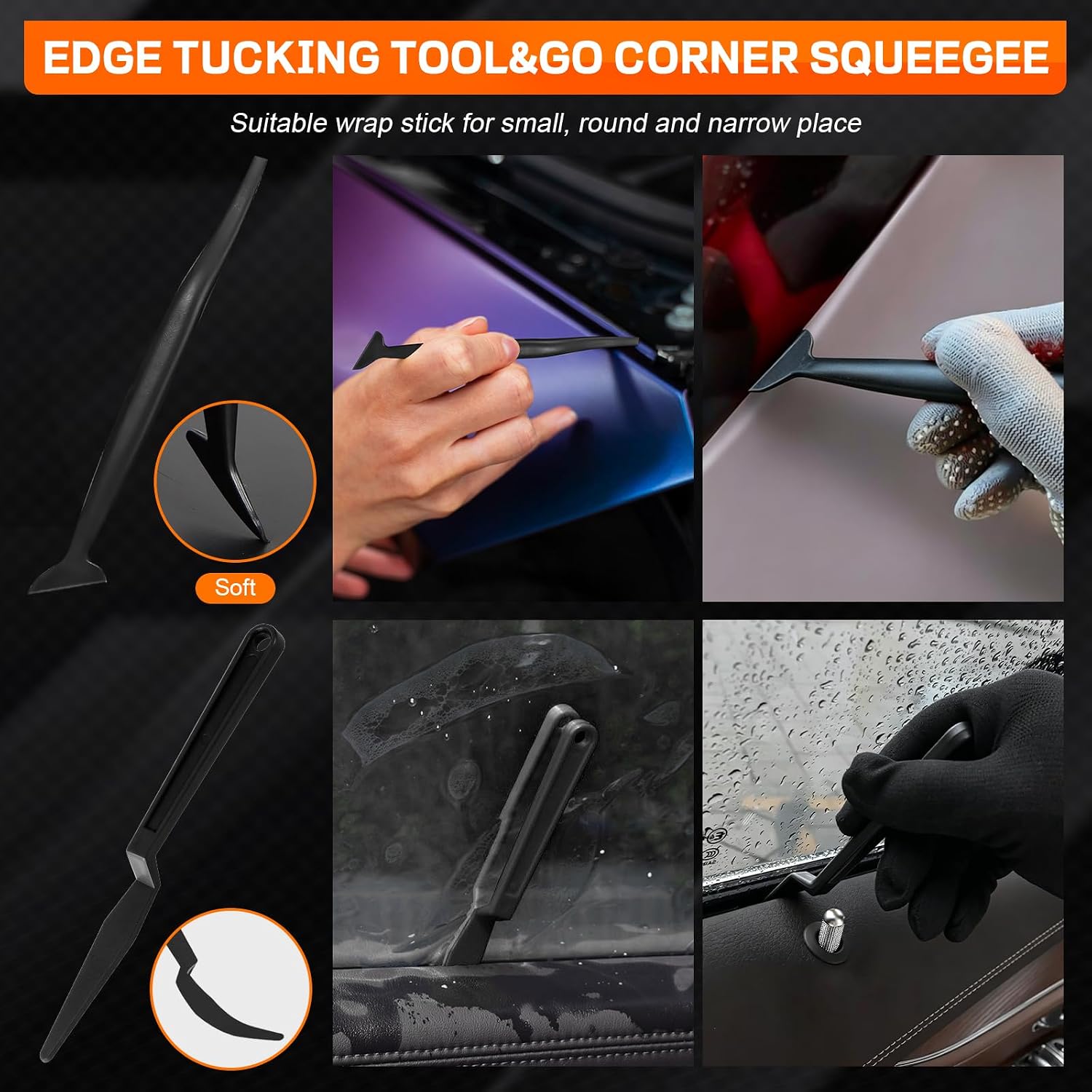 48PCS Vinyl Wrap Tool Window Tinting Kit with Heat Gun,Car Wrapping Kit for Window Tint Include Sponge Roller,Magnet Holder,Tint Squeegee,Film Cutter,Vinyl Tucking Tool for Car Film Installation