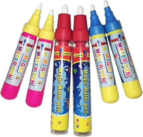Junsee Bolígrafo de agua de repuesto mágicobolígrafo de dibujo, pluma de agua (6 unidades) para tapete de garabatos de agua