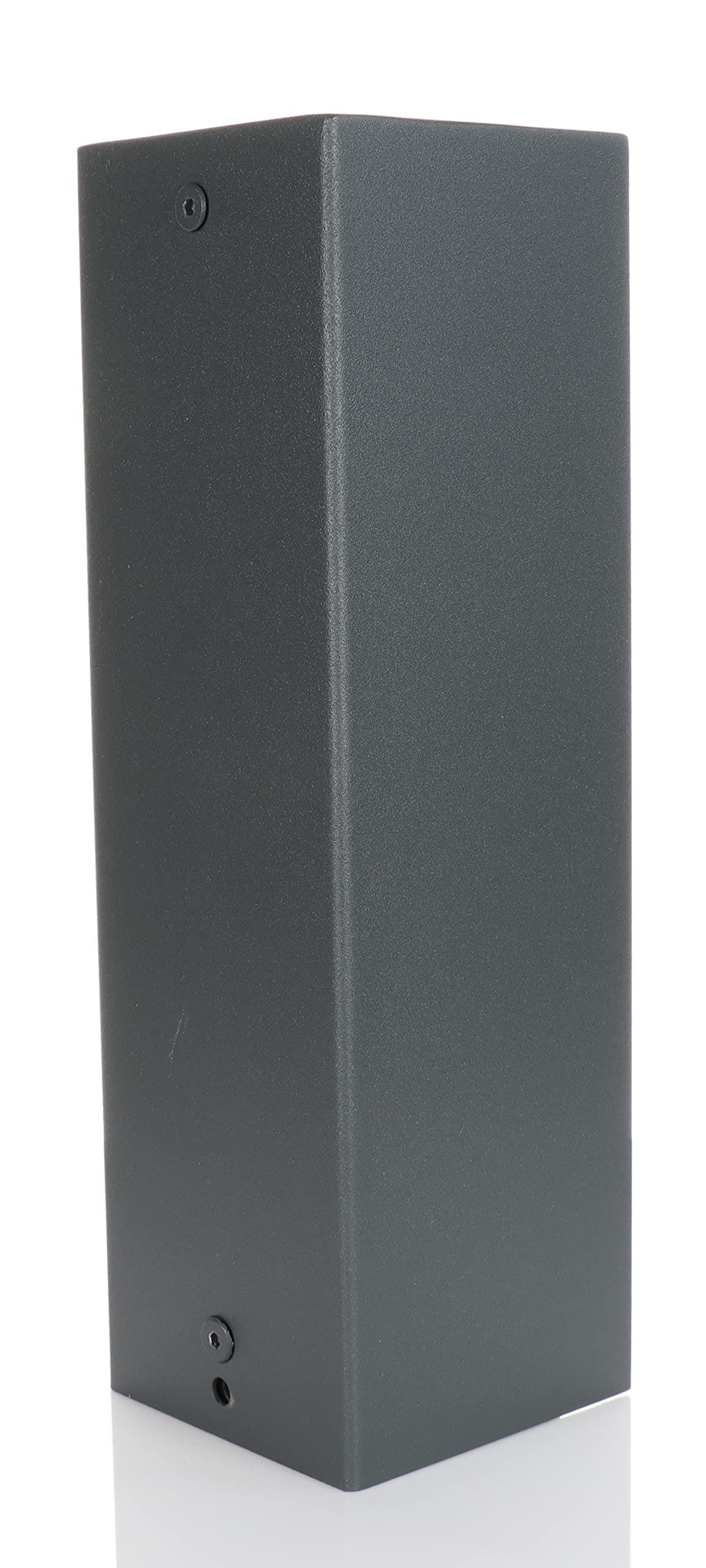 BOLD 19011 Orio presa esterna da giardino con spina a 2 pieghe in antracite (colonna energetica IP44 | fino a 3680 Watt | angolare | 23 x 7 x 7 cm