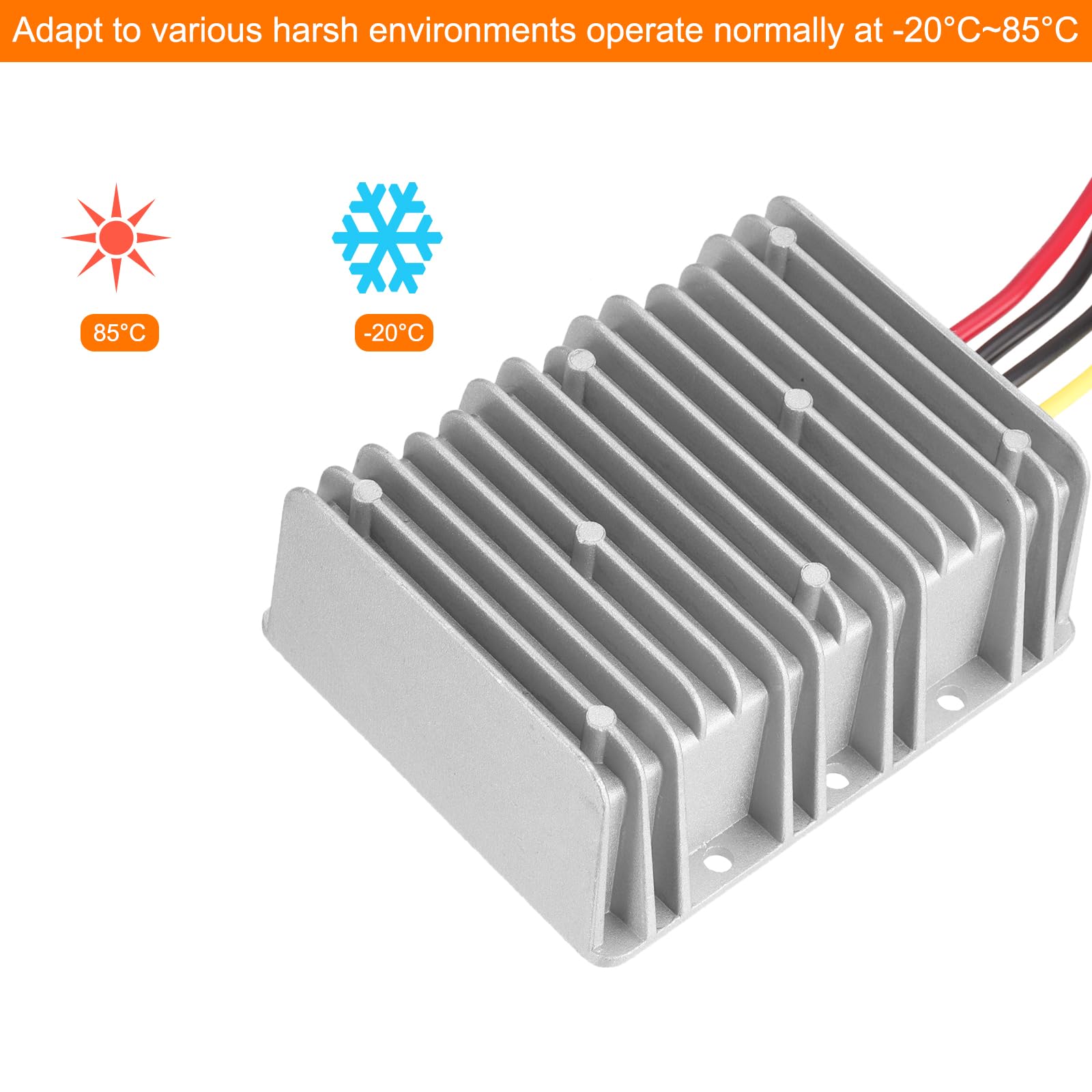 QUARKZMAN Convertitore di Potenza da DC 12V a DC 19V 25A 475W Step UP Regolatore di Tensione IP67 Trasformatore Alimentatore Modulo di Alimentazione per Auto Camion Sistema Solare
