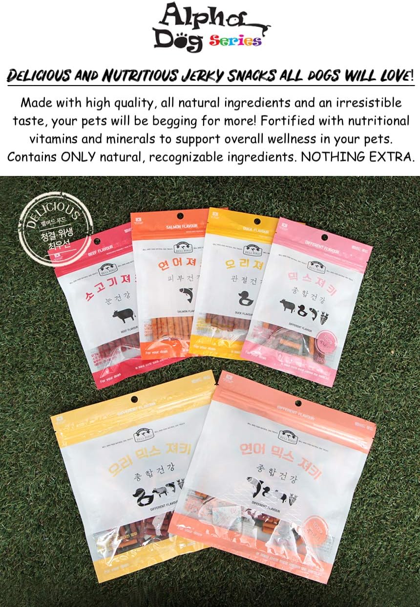 Alpha Dog Series - All Natural Delicious, Tender, and Healthy Soft Duck Jerky Sticks for Dogs (Pack of 10)