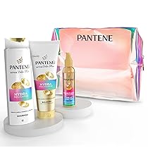 Pantene Pro-V Miracles Set Regalo Beauty Case + Linea Hydra Recharge Shampoo 250ml, Balsamo 200ml, Siero 135ml, Protegge Da Umidità, Crespo E Calore. Idratazione E Lucentezza Senza Appesantire