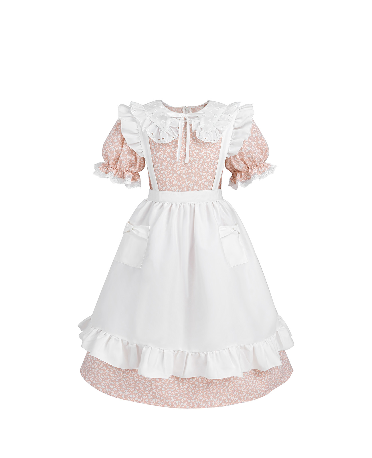 Disfraz Colonial Niñas Traje Pionera Vestido 3 Piezas miniatura 6