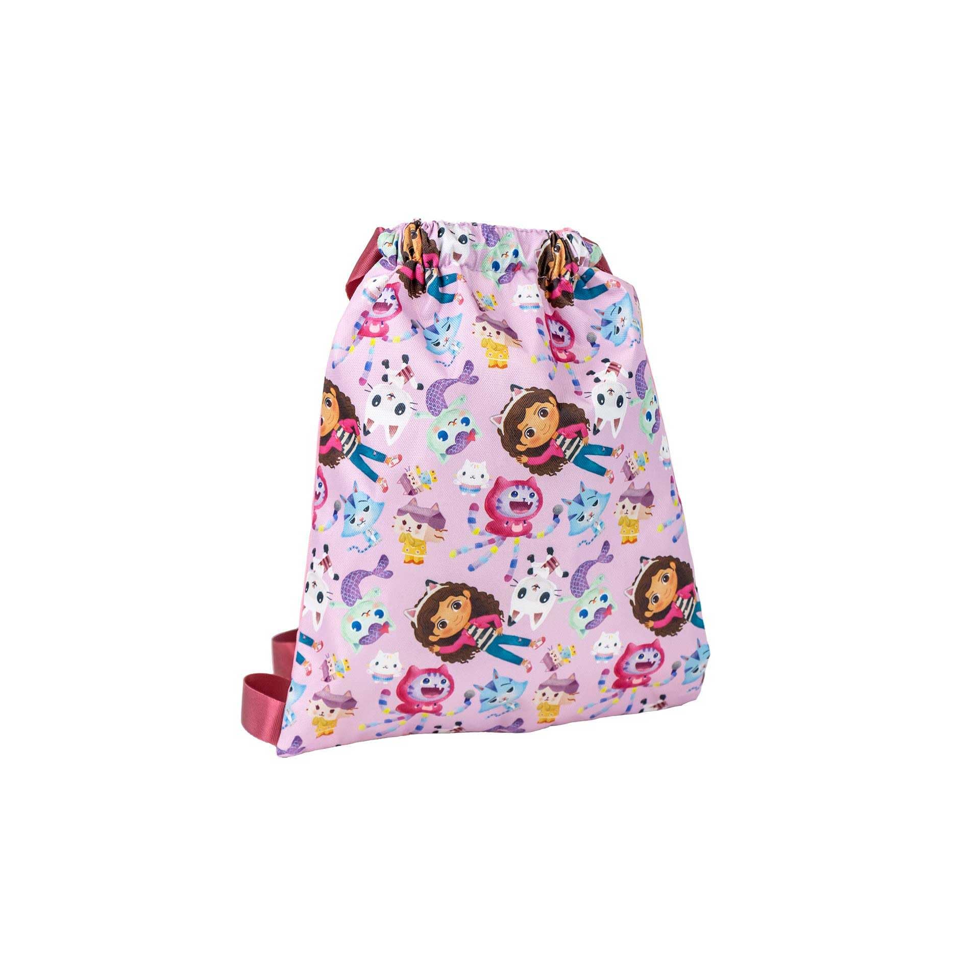 CERDÁ LIFE'S LITTLE MOMENTS SAQUITO Estampado Gabby´S Dollhouse, Mochila de Cuerdas Unisex niños, Rosa, Normal