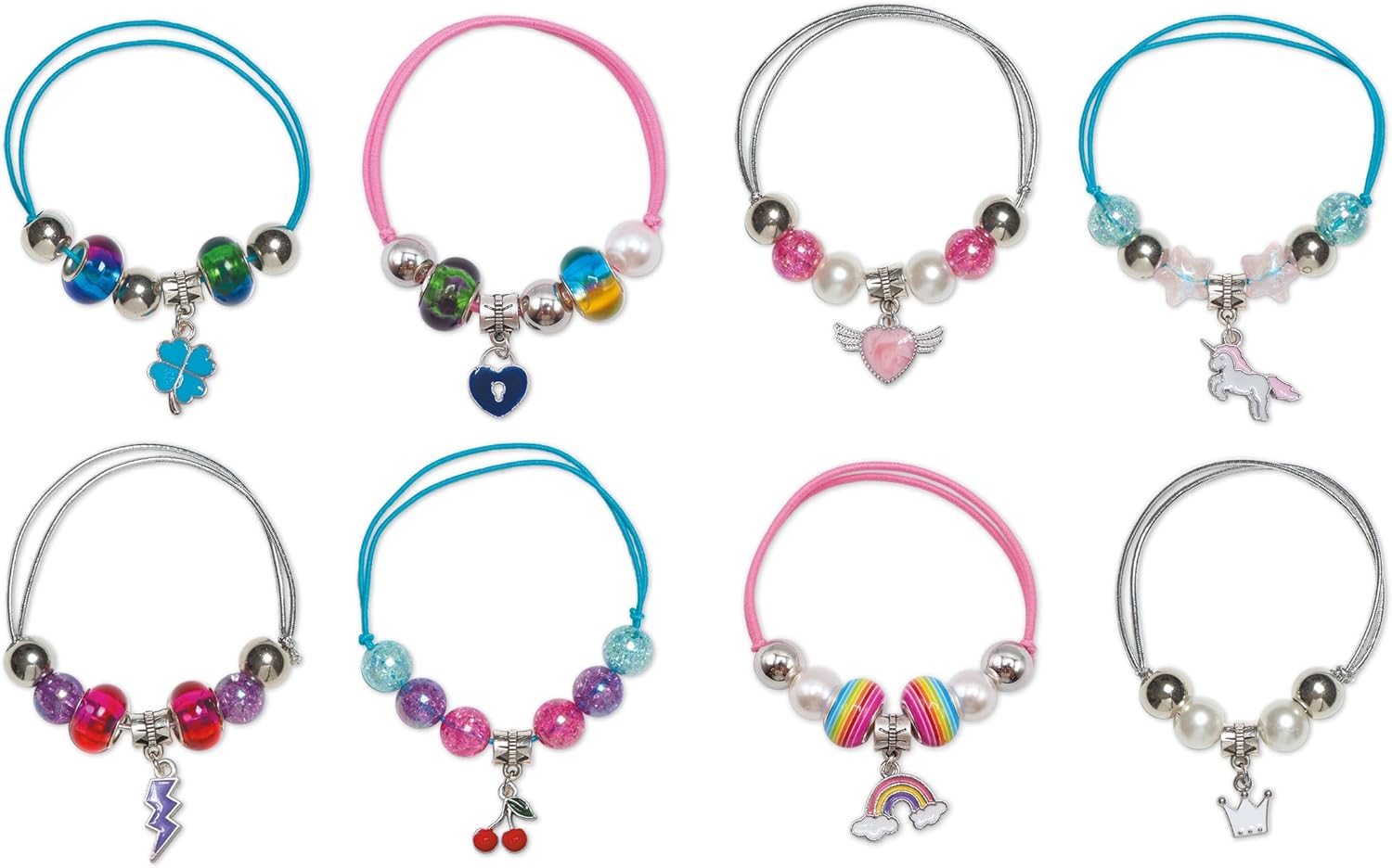 Janod J09133 LES ATELIERS BIJOUX 8 Feel Good Create-Jewelry Workshops-DIY Bracelet Making-Child Craft Kit-Dexterity and Concentration Learning-from 8 Years old-J09133, Multicolor