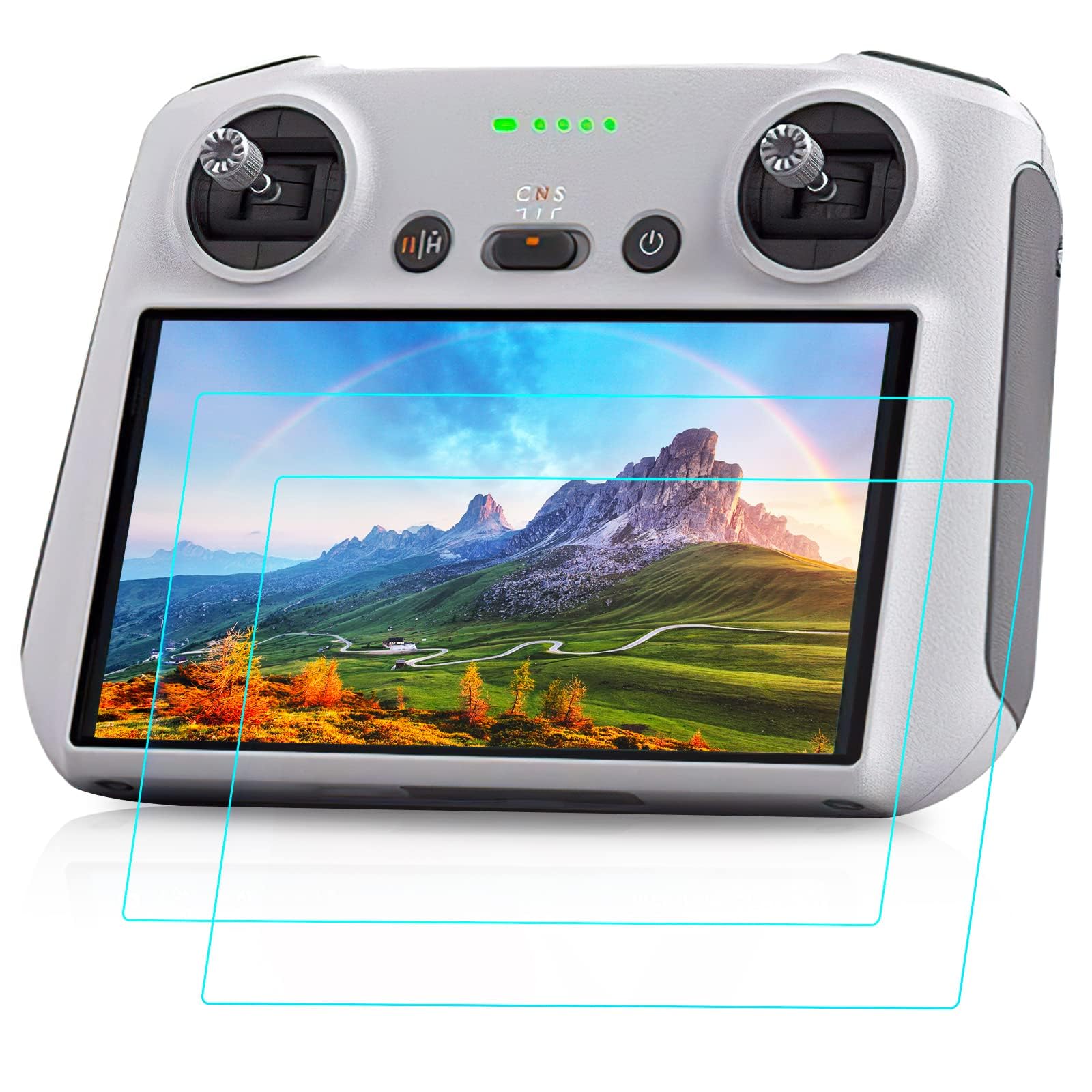 2 Pack Screen Protector Tempered Glass compatible with DJI Mini 3/3 Pro RC Remote Control - Full-Screen Coverage/ 9H Hardness/Anti-Scratch/Anti-Explosion/Oil-Resistant