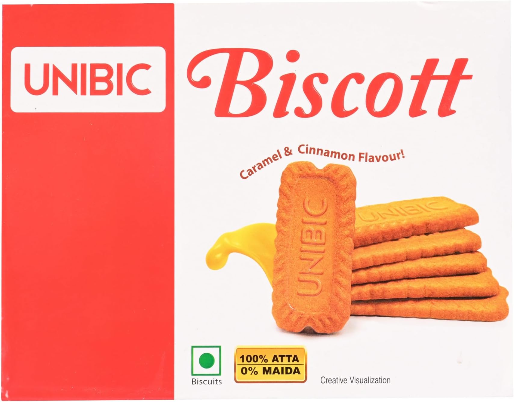Biscott Biscuits, Caramel & Cinnamon, 250 Gm,Whole Wheat Flour,Milk Solids