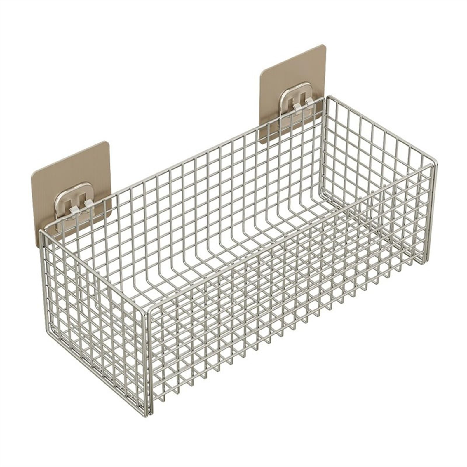 TXGJWRA Shower Caddy Wall Mounted Hanging Baskets for Bathroom Kitchen Living Room Stainless Steel Mesh Shower Caddy Adhesive