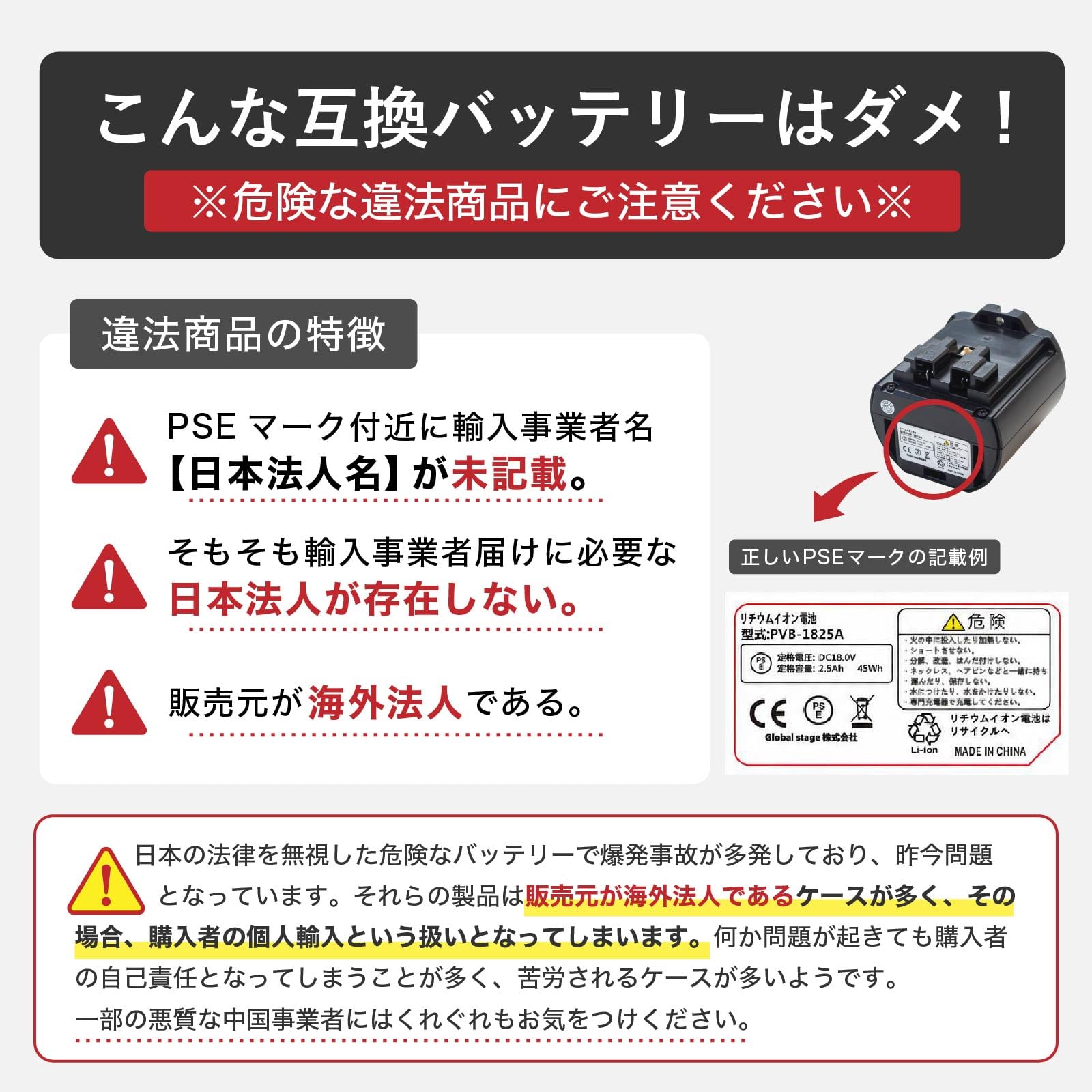 Gstage PV-BFL1008 バッテリー 日立クリーナー用 互換品