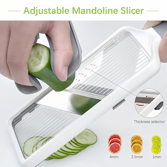 SunnySanji Adjustable Handheld Mandoline Vegetable Slicer