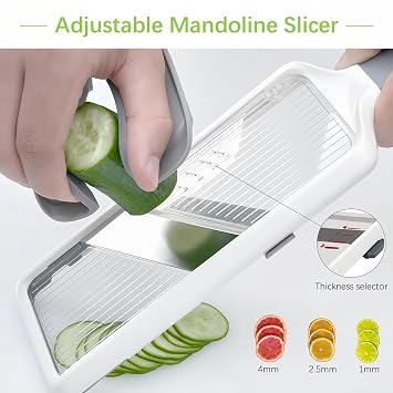 SunnySanji Adjustable Handheld Mandoline Vegetable Slicer