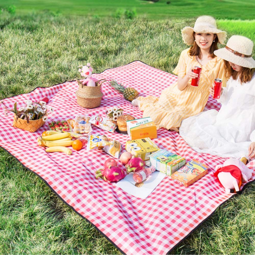 Nologo Manta De Picnic, Al Aire Libre De Gran Tamaño Impermeable Alfombra De Picnic A Prueba De Humedad Colchoneta De Camping Viajes Playa Estera De La Tienda Estera Espesa 200x200cm Paño De Picnic
