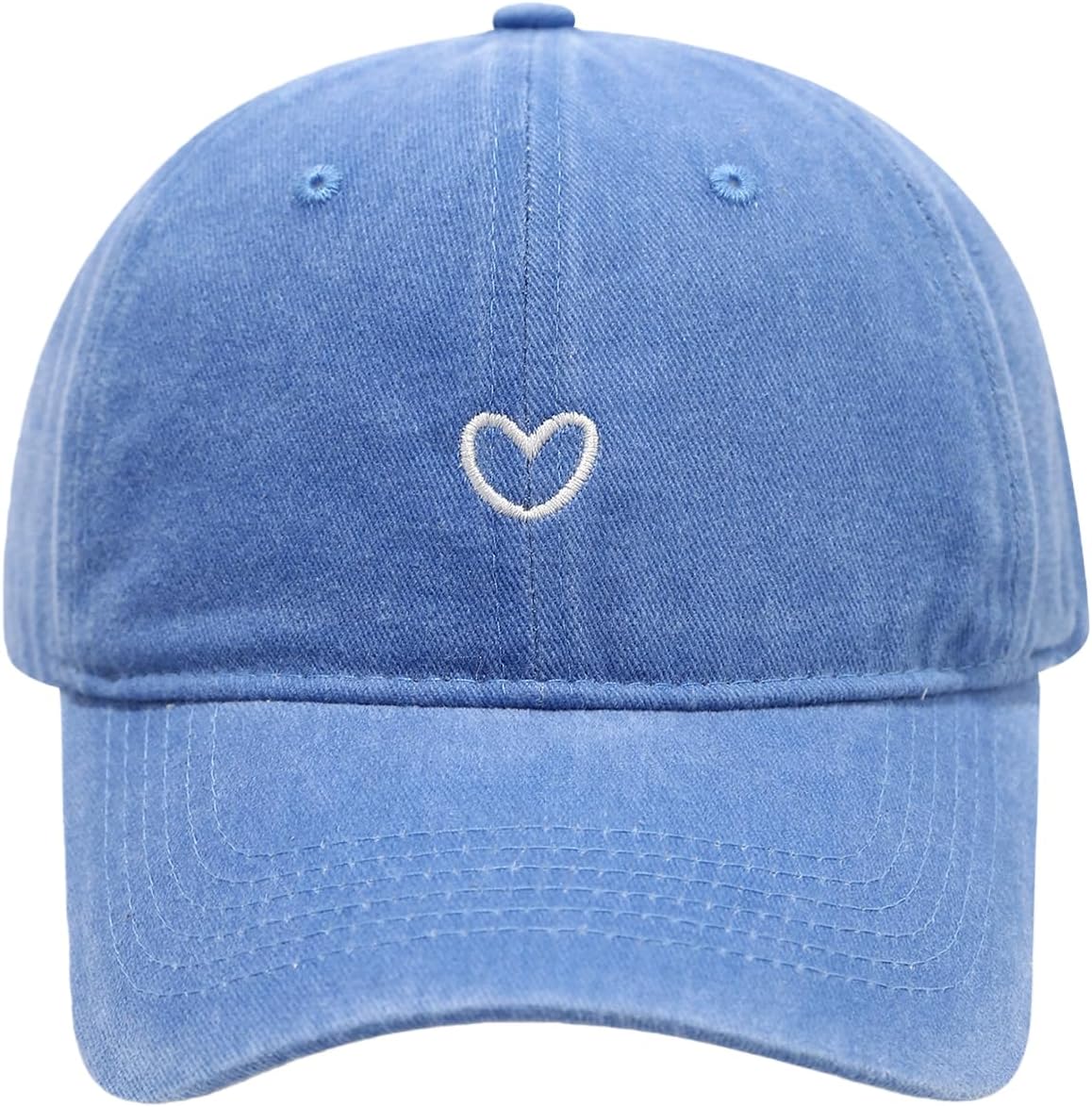 Embroidered Baseball Cap for Man Unisex Vintage Twill Adjustable Dad Hat Cute Love Hear Cotton Ladies Hat image 5