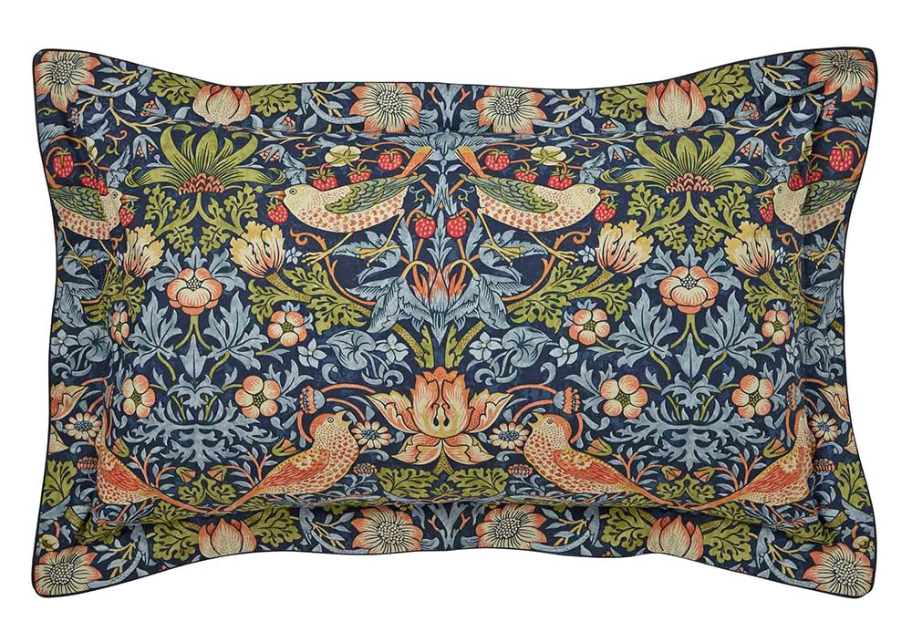 Morris & Co Strawberry Thief Duvet Cover Set Indigo - Image 3