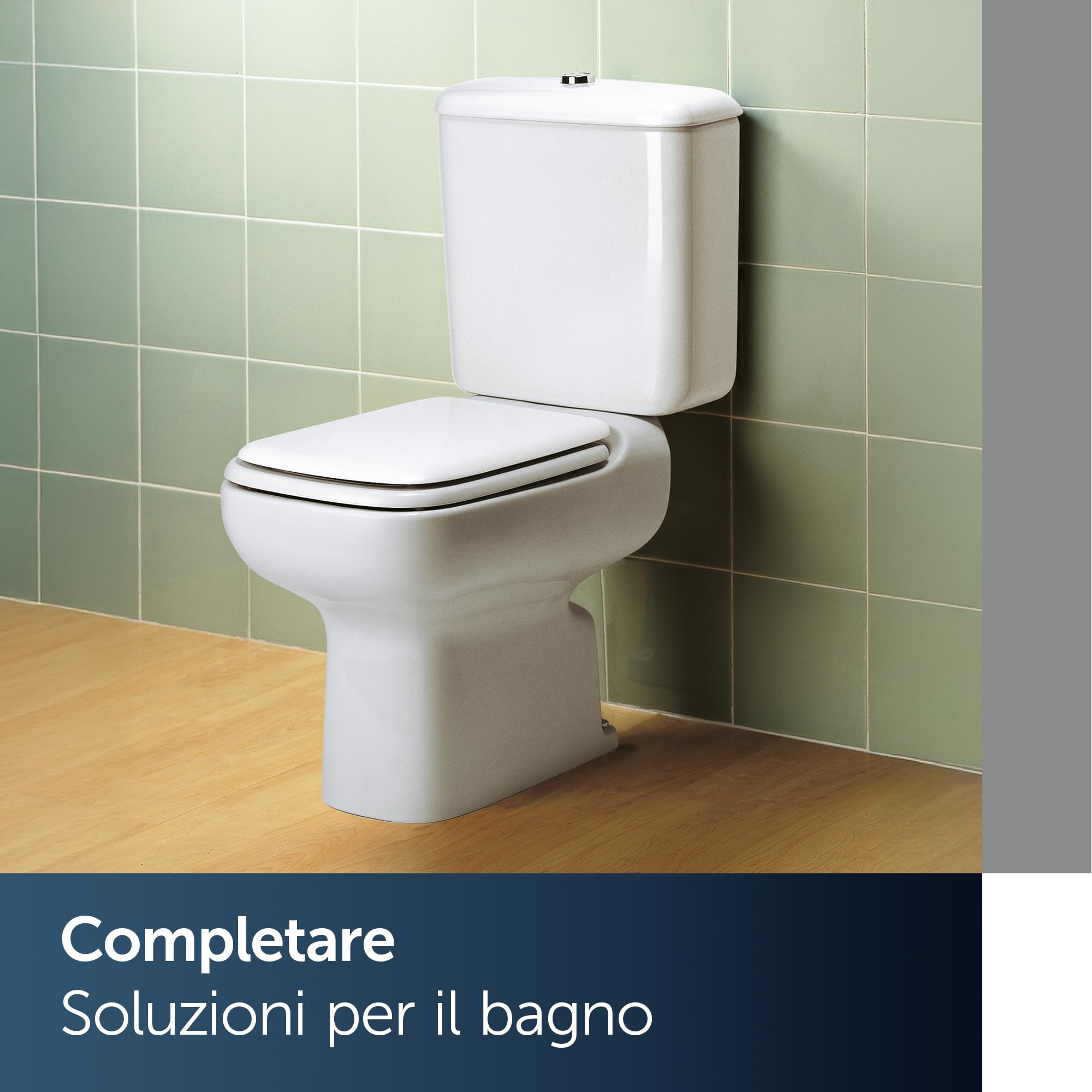 Ideal Standard Conca Sedile WC, forma angolare, Sedile del water resistente, incluso set di cerniere per una facile installazione, fatto di urea robusta – Bianco (380x526 mm)