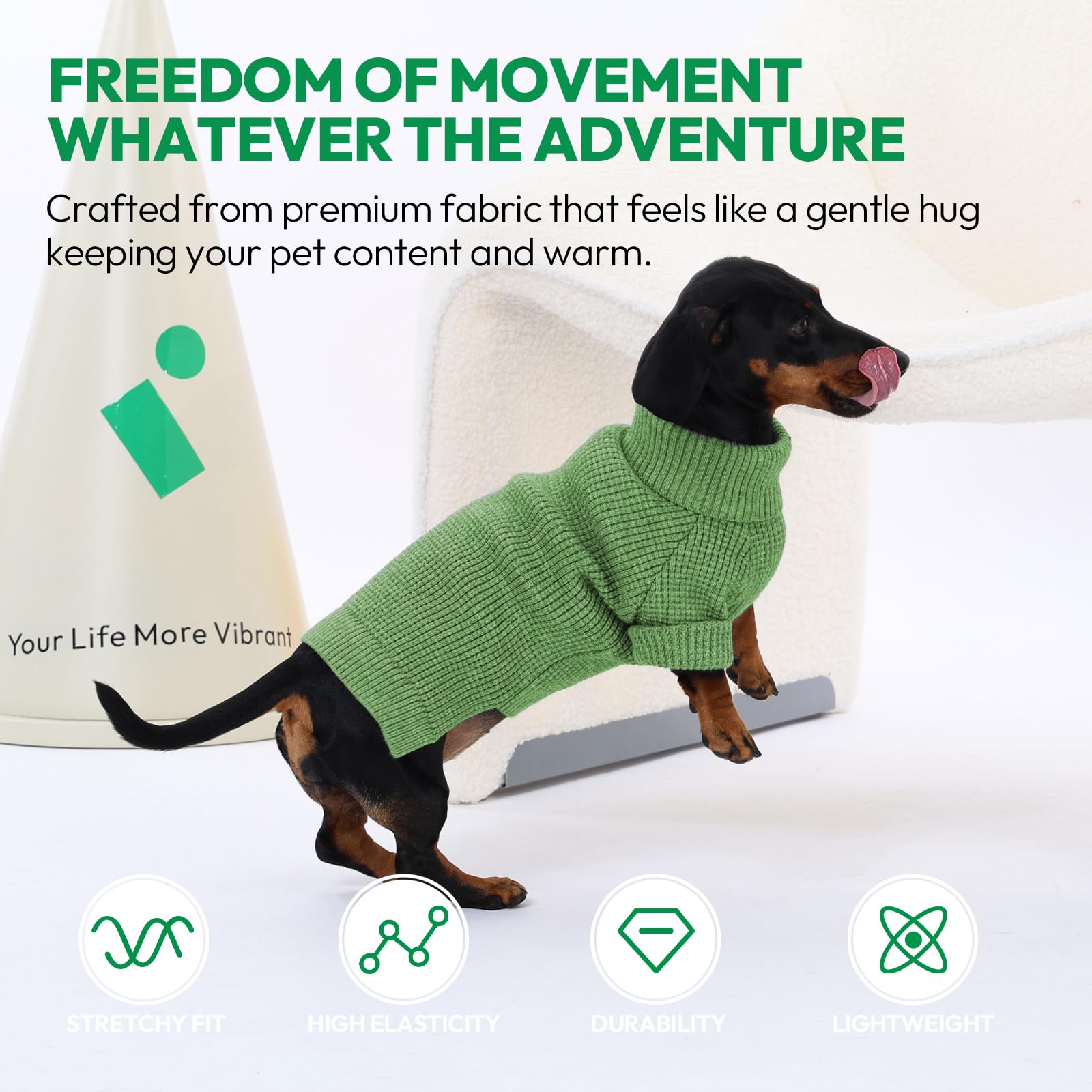 KONVINIT Hundepullover - Pullover für Hunde Eicher Langarm Hundepulli m
