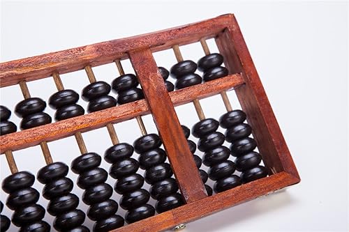 Miniatura 3 de Estilo vintage 13 dígitos varillas de madera Abacus Soroban calculadora china herramienta de conteo 11"