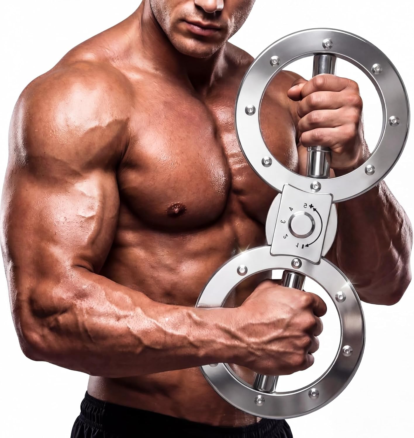 Rotating Burn Machine 12LB, 360 Degree Spinning Arm Machine with Adjustable 8 to 12 LBS, Adjustable Resistance, Burn Rotator Machine for Forearm Trainer, Boxing, Workouts, Home Gym Equipment