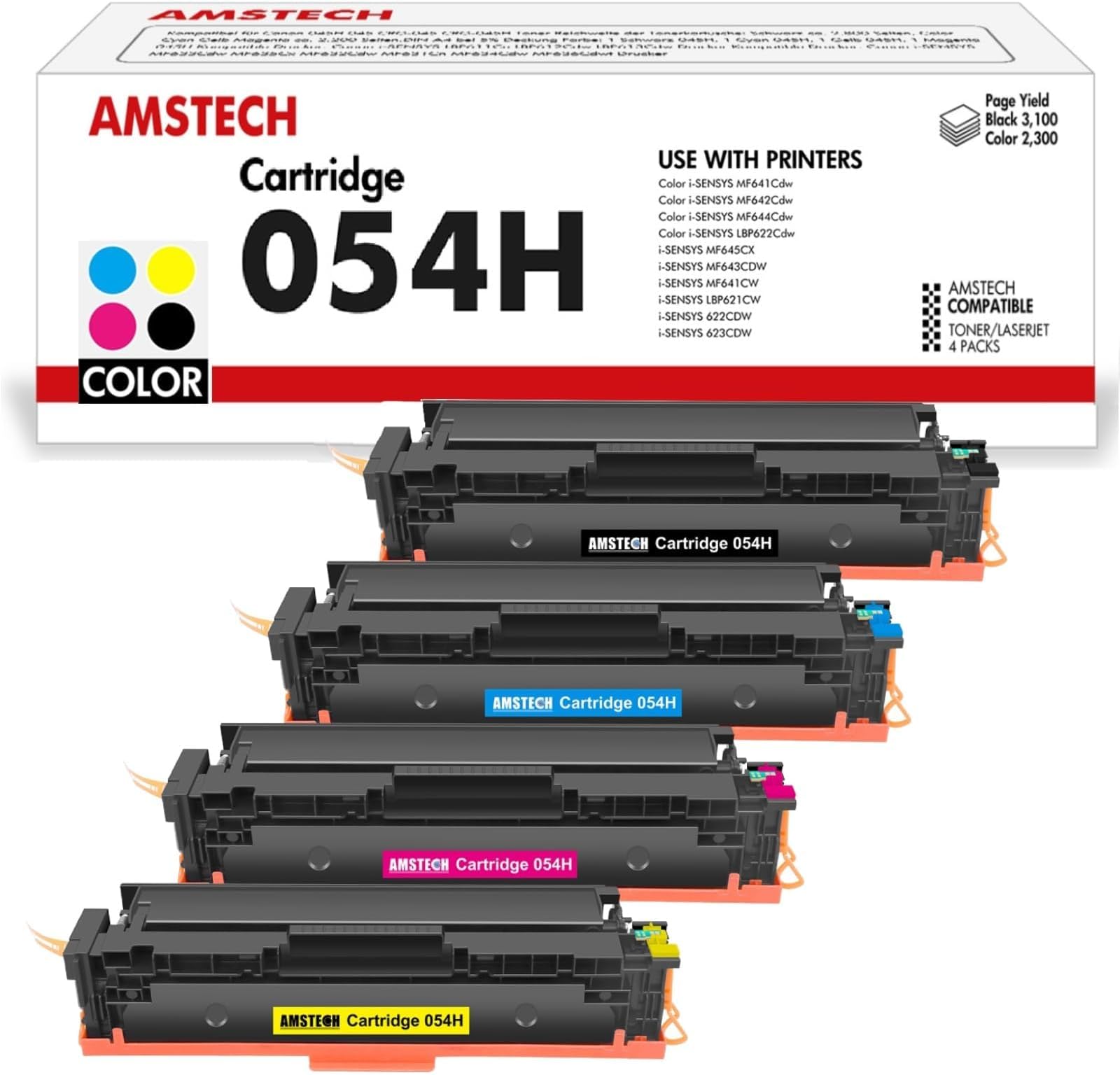 Cool Toner 054H 4er-Pack - Kompatibel Für Canon I-SENSYS Drucker