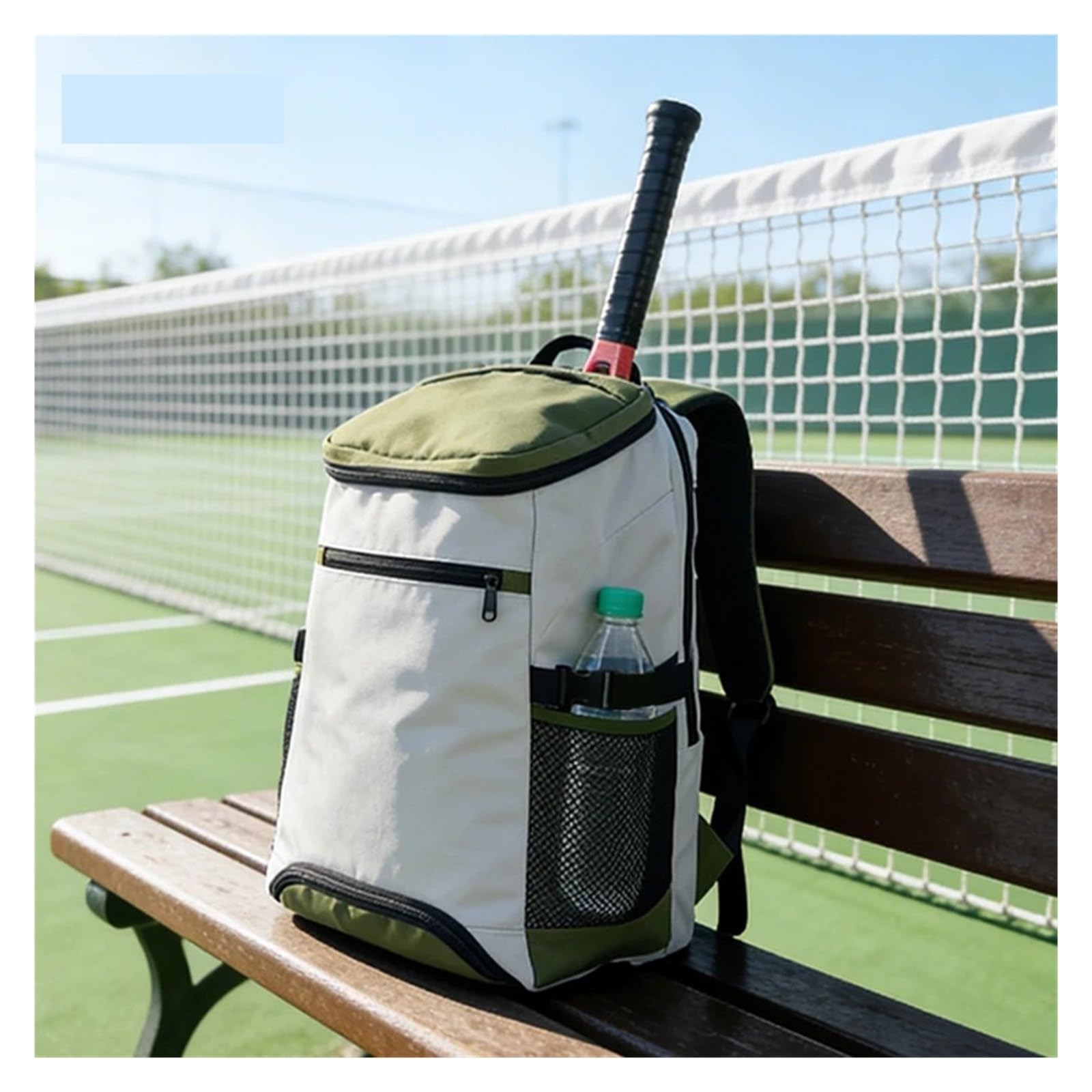 Raquetero Tenis Mochila for Raqueta De Tenis, Bolsa Bádminton, Gran Capacidad, Deportes, Separación En Seco Y Húmedo, Adiestramiento Al Aire Libre, Bolsas Gimnasio