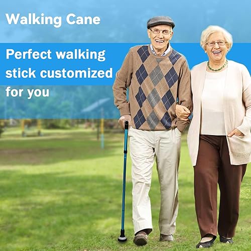 Miniatura 6 de Walking Cane for Seniors Cool Canes for Women Men, Adjustable, Foldable, Collapsible Walking Canes with Storage Bag All Terrain Retractable Walking
