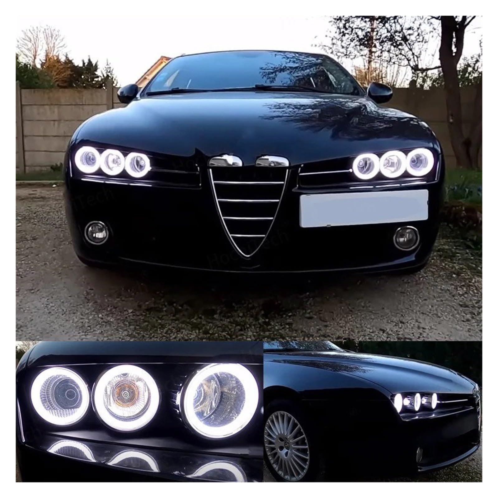 Anelli halo LED Per Alfa Per Romeo Brera Spider 159 2005-2011 DRL 6 Pezzi Doppio Colore Auto Per Styling Kit Anelli Cotone LED Angel Eyes Fari occhio d'angelo