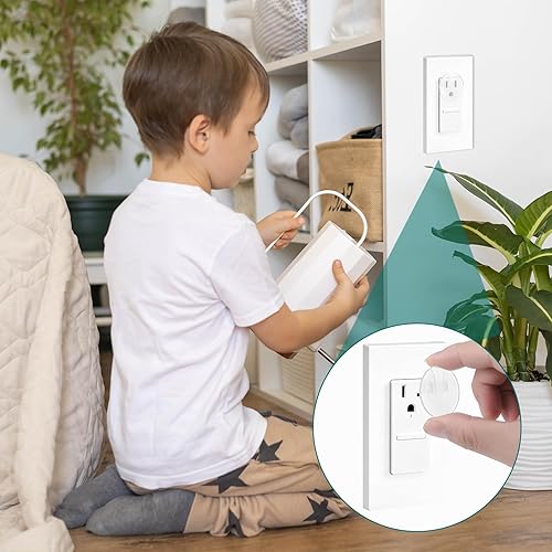 Miniatura 5 de 250 piezas de cubiertas de salida transparentes de seguridad para bebés, a prueba de granel, para enchufes eléctricos, enchufe fácil de instalar,