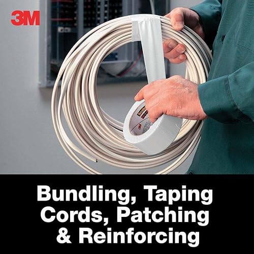 Miniatura 6 de 3M Cinta adhesiva 3955-WH, blanca, 1.88 pulgadas x 60 yardas, cantidad 1