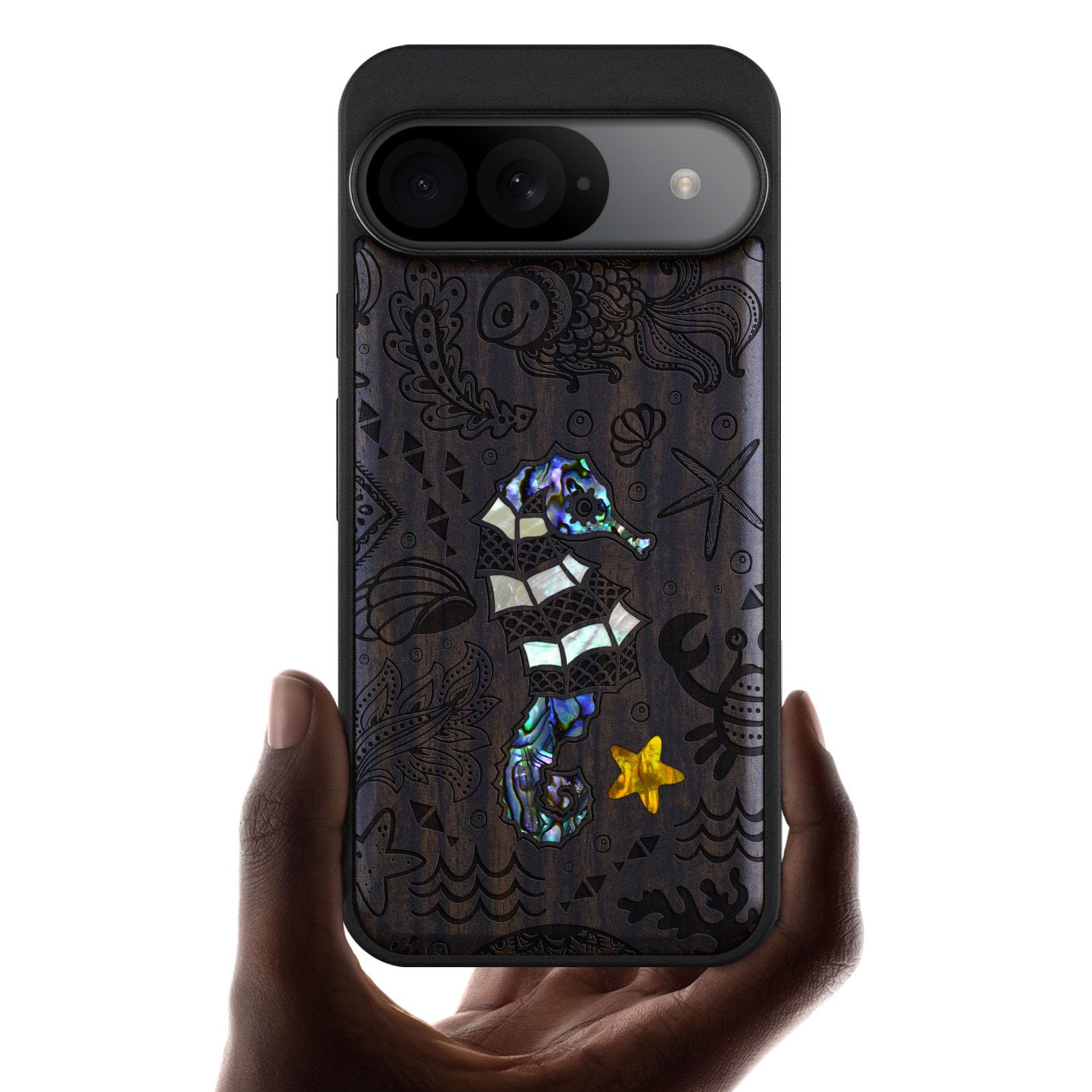 Coque antichoc Pixel 9 protection bois et coquille Carveit - 8
