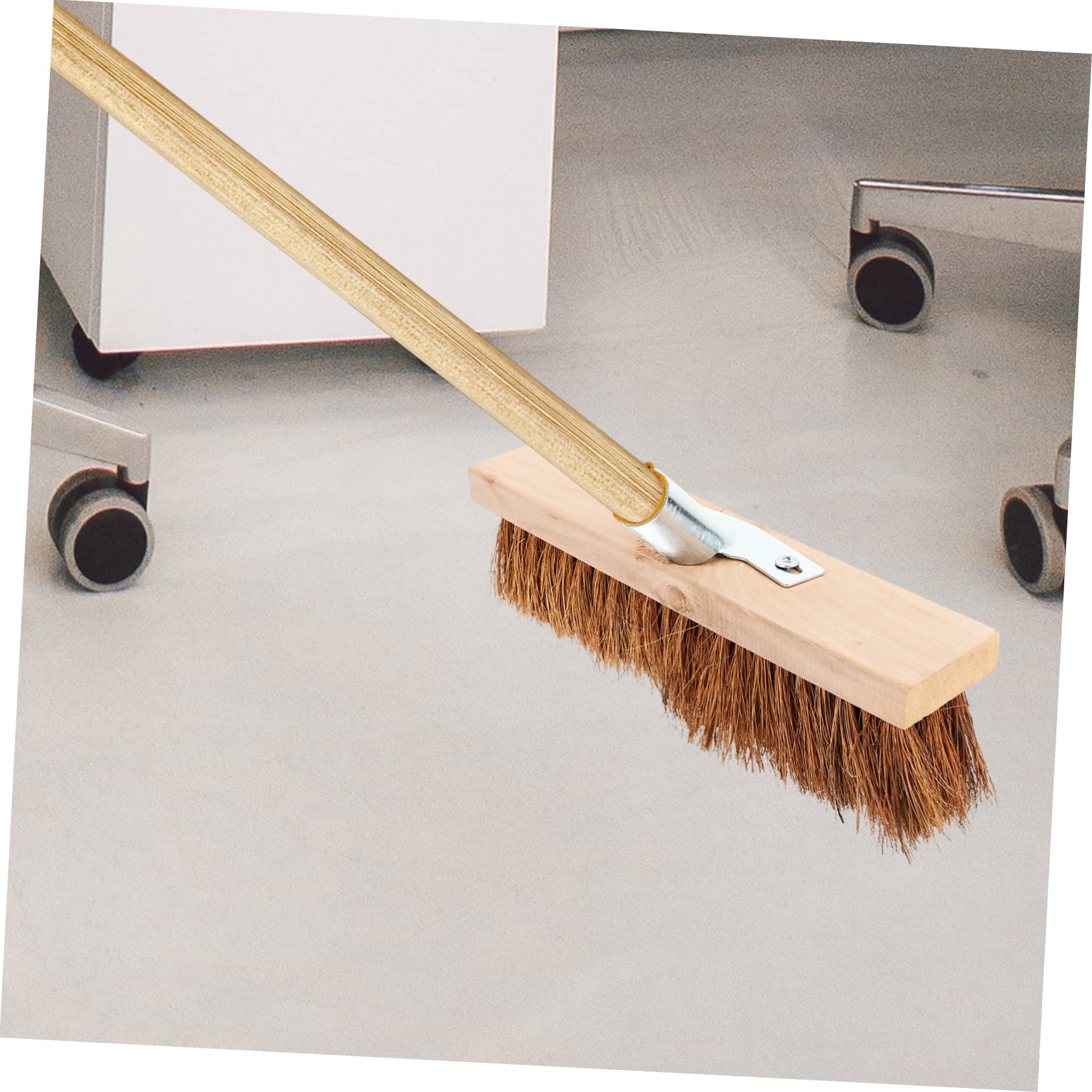 COLLBATH Cleaning Brush Head Replacement Floor Brush Soft Bristle Broom for Hardwood Easy Install Handle Accessory