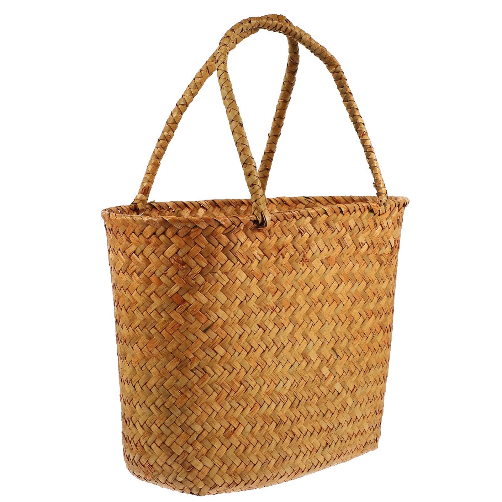 OFFSCH Woven Baskets Handle Picnic Basket Market Woven Basket for Picnic Trips Vintage Style