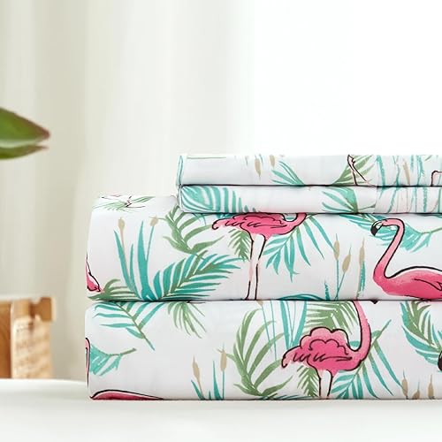 Miniatura 10 de HENGWEITEXT Sábanas King de 18 pulgadas de bolsillo profundo, juego de sábanas de 4 piezas transpirables y refrescantes, juego de sábanas de