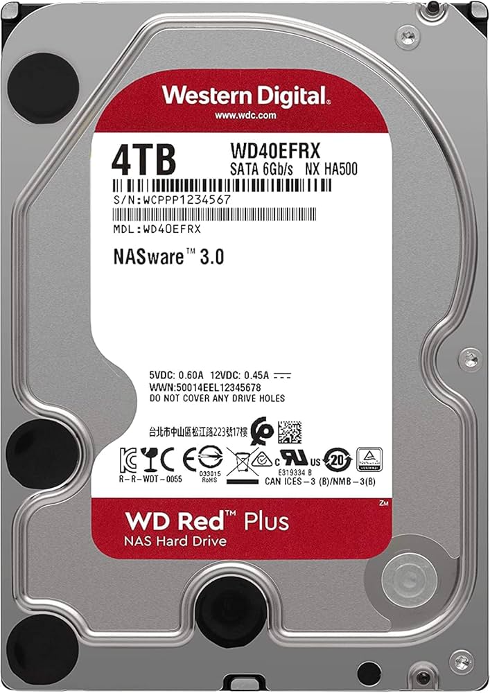 【高耐久】WD RED ウェスタンデジタル WD40EFRX 4TB 044X WD Red Plus WD40EFPX - hard drive - 4 TB - SATA 6Gb/s