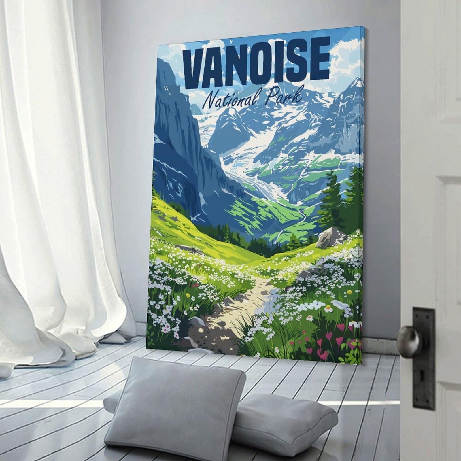 Junmoney Vanoise National Park Wall Art Print, 24x36inch(60x90cm), for Workspace Walls, Study Corners Or Bedrooms, A Smart Decor Choice for Study Walls