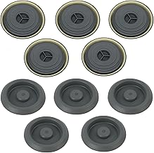 10 Pcs Waterproof PE Plastic Under-Frame Caps for Floor, Trunk or Chassis Holes Compatible with VW Durable Car Care Accessory Grey