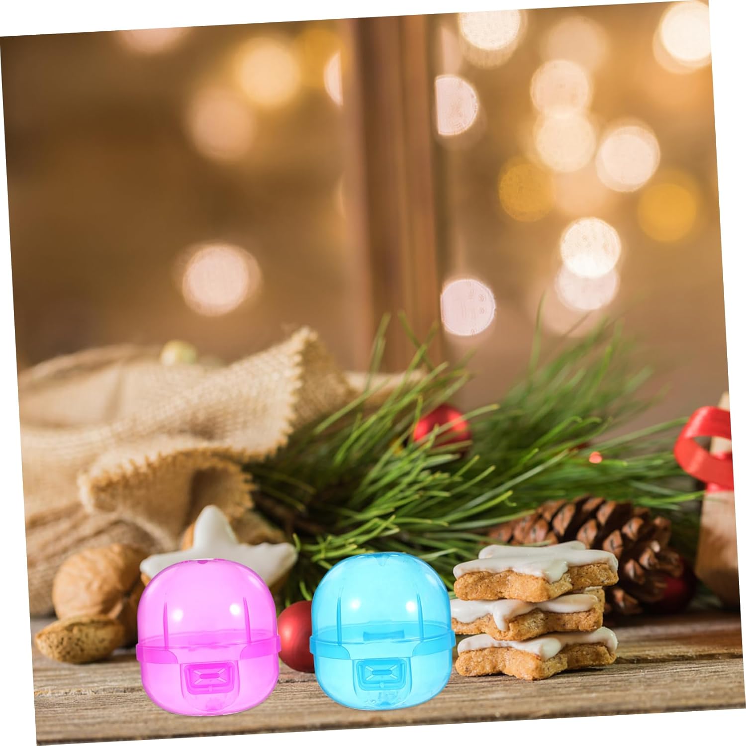 36pcs Fillable Round Balls Openable Twisting Capsules for Party Favors Toy Balls in Blue Green Pink Purple Orange Yellow for Goodie Bags and Decorations