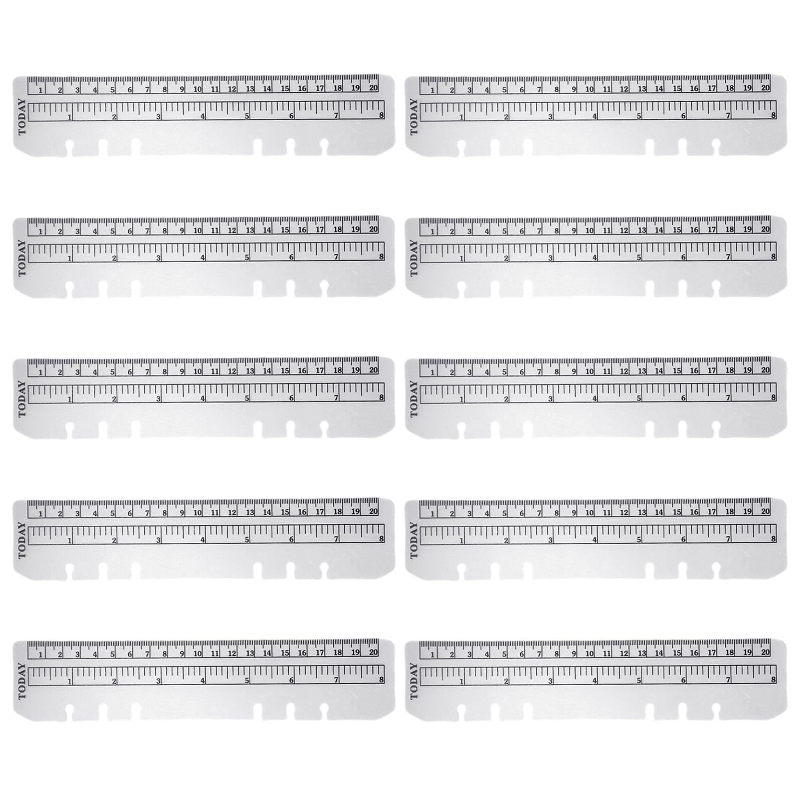 Kaeltsyn A5looseleaf Ruler Transparent Matte Binder Ruler Binder Divider Multipurpose Bookmarks Ruler For Notebooks Journal Scrapbooking Accessory With Marker Measure