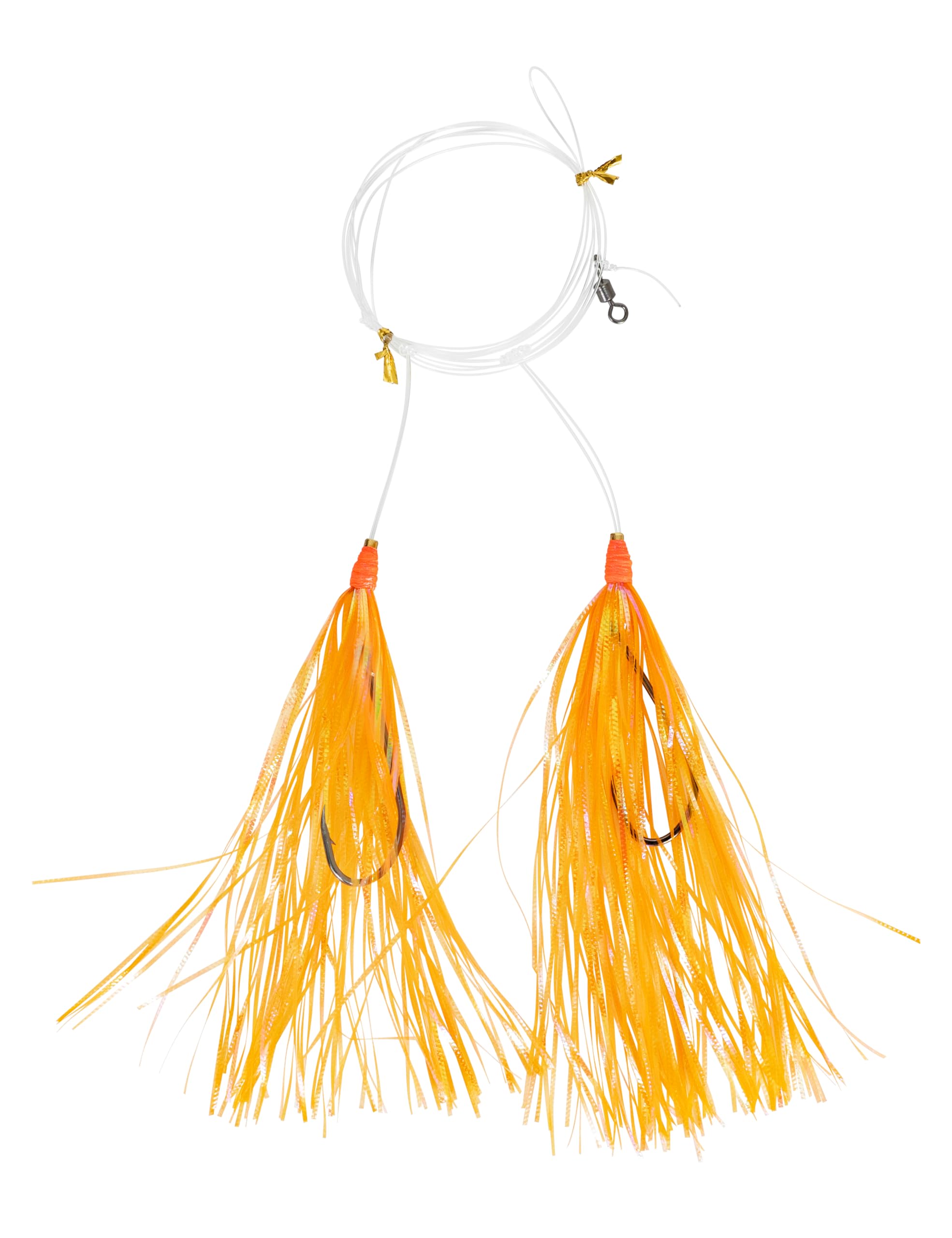 BLUEWING Fishing Rigs HI-LO Rig Bucktail Mylar Flash Teaser Rig Snapper Rig with Stainless Steel Hook Bottom Fishing Rig for Offshore Fishing