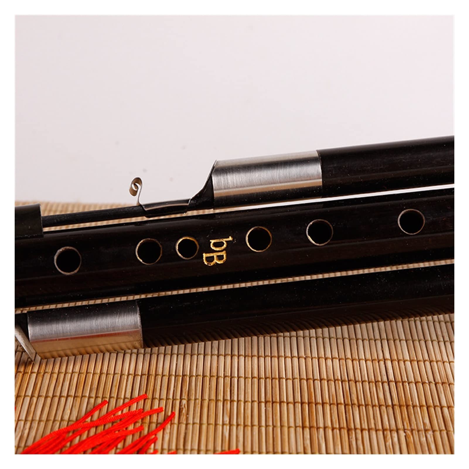 Hulusi-Flöte Musical Instrument Black Wood Cucurbit Seide Handgemachte Wind (Color : Bb)