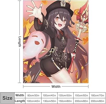 ◯桃のうぶ毛 Amazon｜原神-手を振る胡桃ブランケット 毛布50