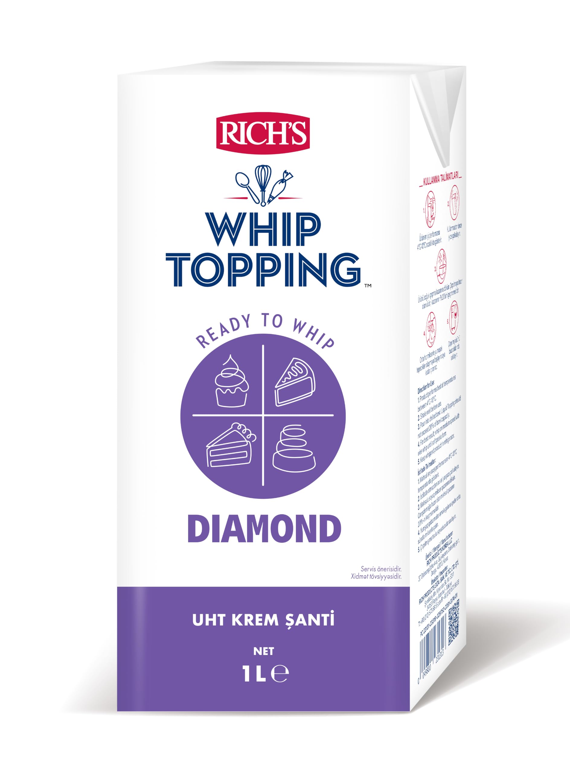 Rich's Whip Topping Ready to Whip Diamond - Bitkisel Yağlı Şekerli