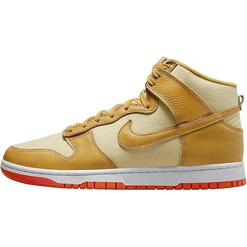 Retro Nike Dunk High PRM NBHD in Team Gold / Wheat Gold