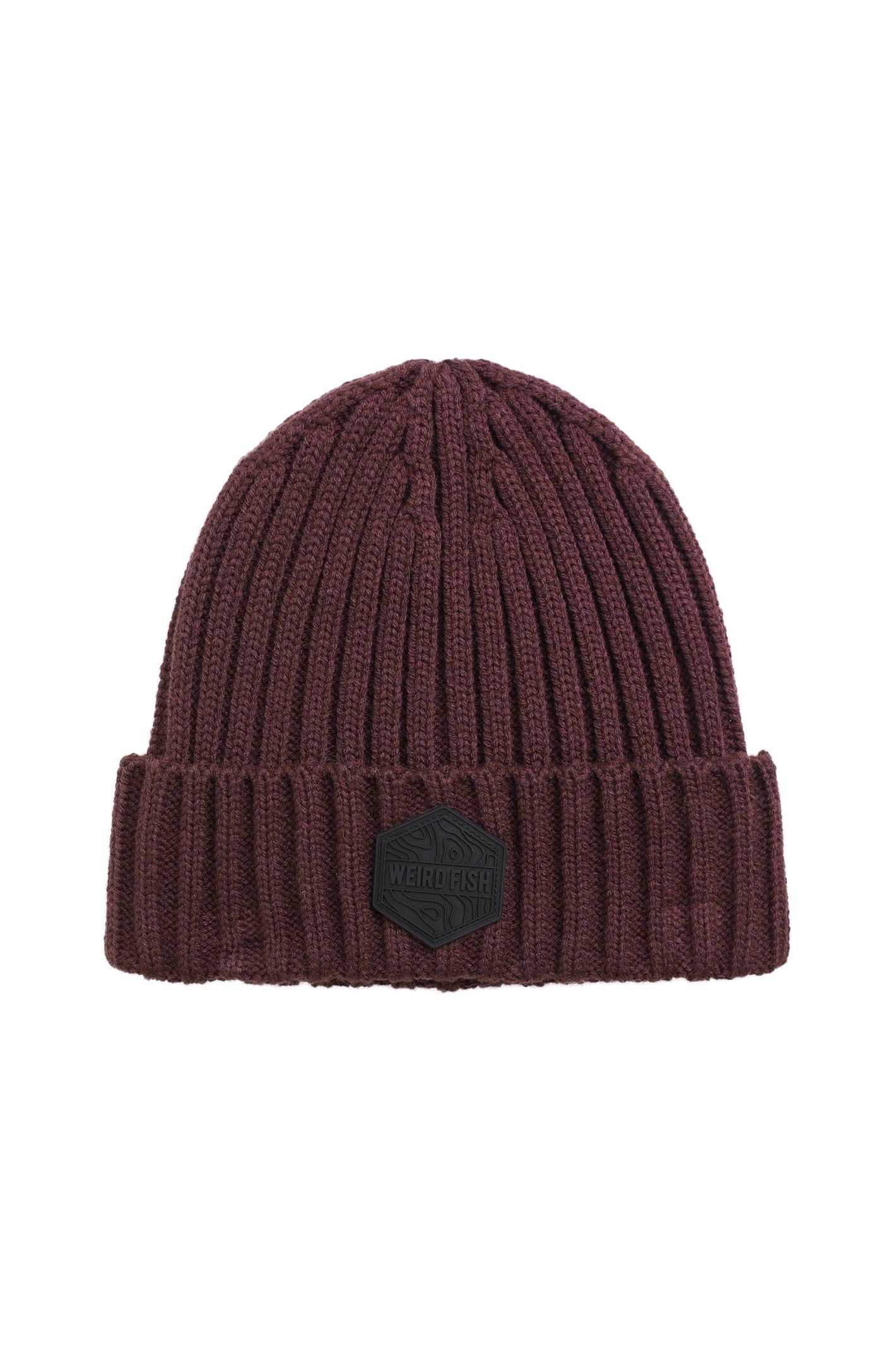 Weird Fish Monreith Beanie Aubergine Size ONE