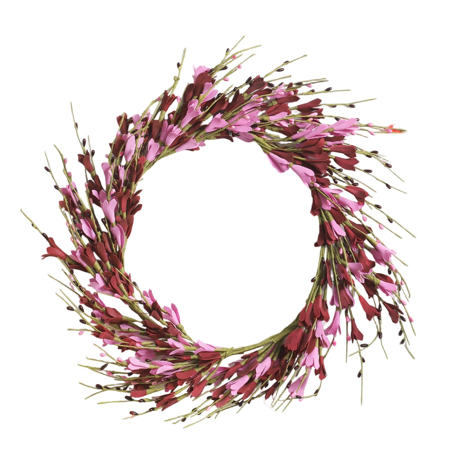 Jazuaiao Sturdy Artificial Flower Wreath with Authentic Design Hanging Garlands for Whole Year Home and Seasonal Celebration Valentine Wreath
