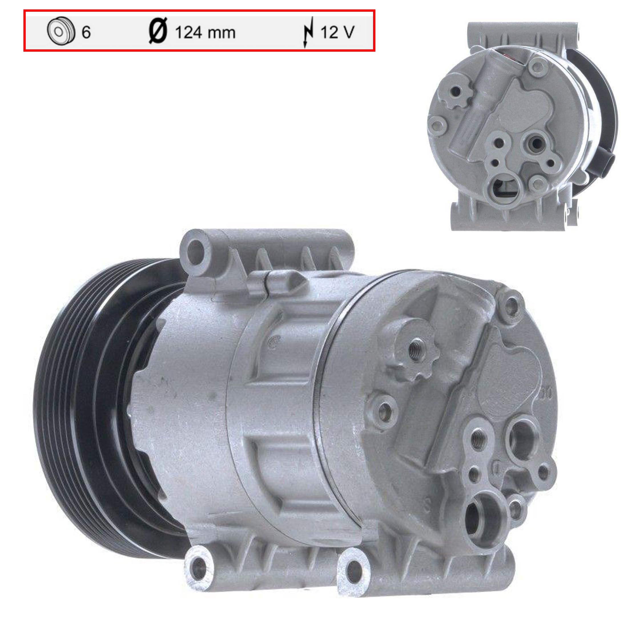 Partsline Compresseur de climatisation adaptable compatible avec Renault Megane, Grand scenic Almera, Qashqai, Scenic II équivalent à 8671016163, 8200316164