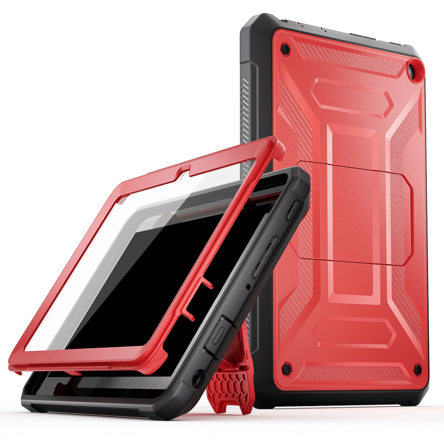 Étui antichoc pour tablette rouge compatible adultes et enfants