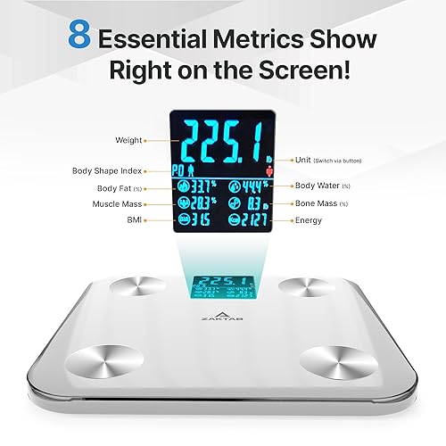 Miniatura 2 de Báscula para peso corporal, IMC, grasa corporal, masa muscular, peso del agua, báscula digital de baño, báscula de peso con grasa corporal y