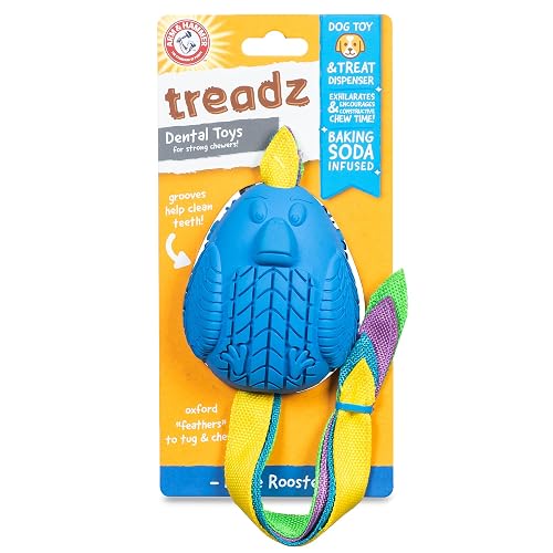 Arm and Hammer Super Treadz - Juguete masticable para Perro, diseño de Gallo Grande, Placa Dental, reducción…